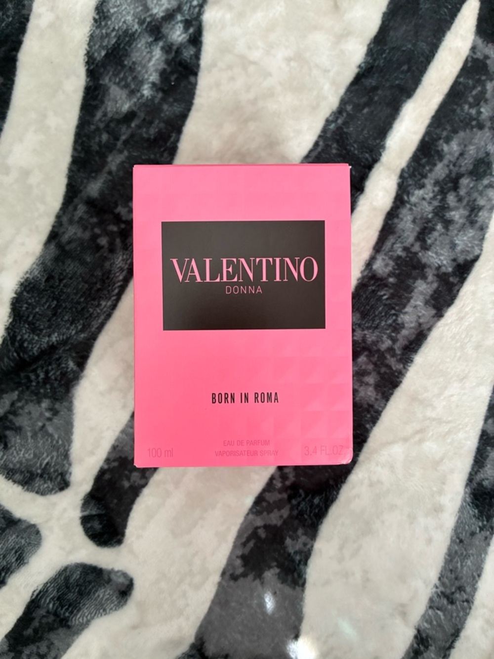 Valentino Bright Pink Box with Black Logo Panel
